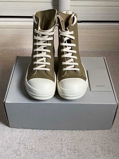 Rick Owens Drkshdw High-Top Canvas Shoes