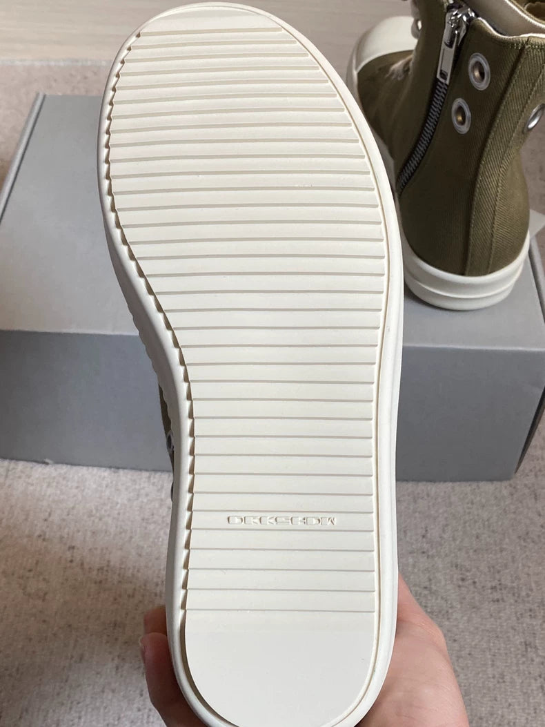 Rick Owens Drkshdw High-Top Canvas Shoes