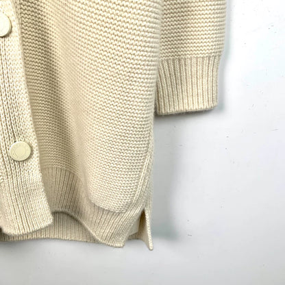 Hermes Beige Cashmere Cardigan Long Coat