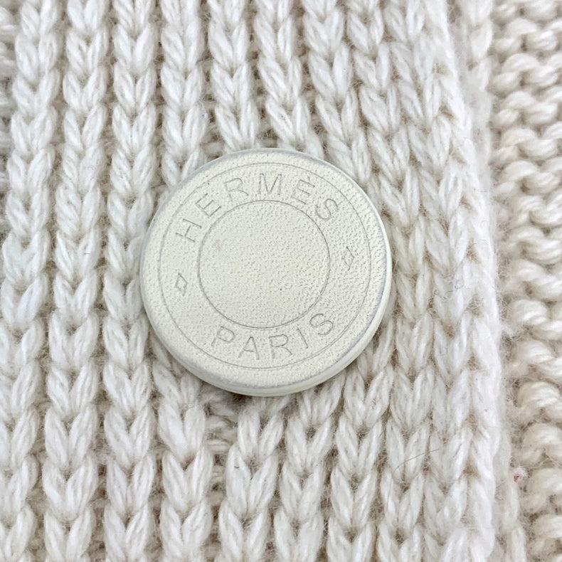 Hermes Beige Cashmere Cardigan Long Coat
