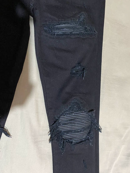 Amiri Black Distressed Skinny Jeans