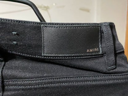 Amiri Black Distressed Skinny Jeans