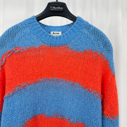 Acne Studios Mohair Stripe Distressed Sweater-yf