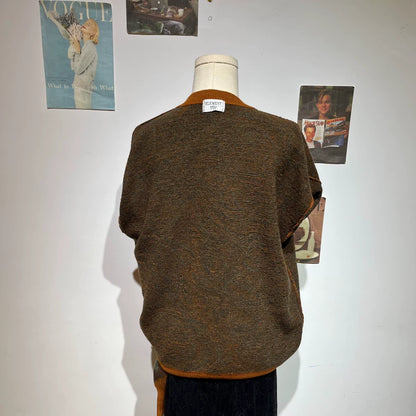 Vintage Wool Sweater Outerwear Coat