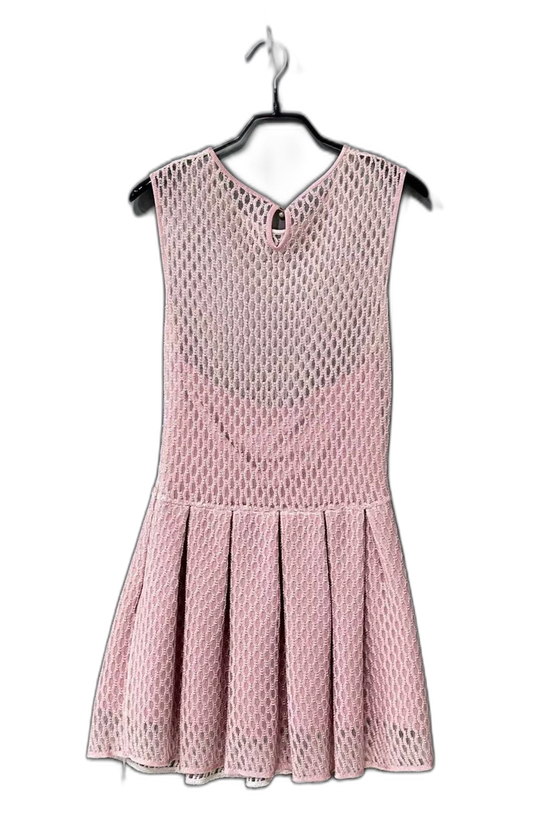 Pink Mesh Hollow Out Dress Dior