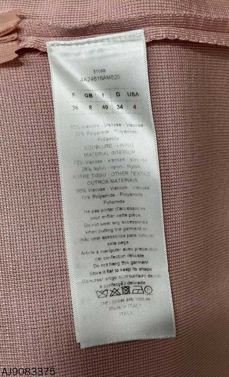 Pink Mesh Hollow Out Dress Dior