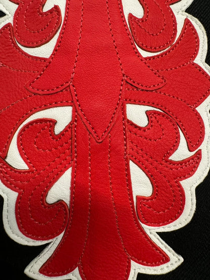 Chrome Hearts Black Flame Denim Jacket-yf