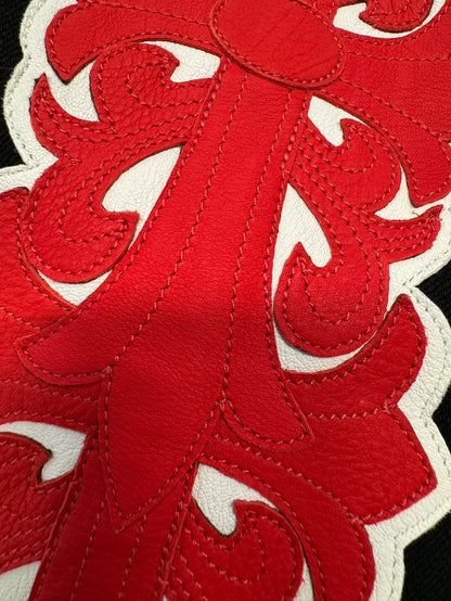 Chrome Hearts Black Flame Denim Jacket-yf