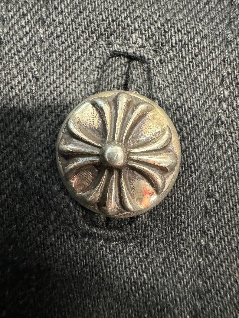 Chrome Hearts Black Flame Denim Jacket-yf