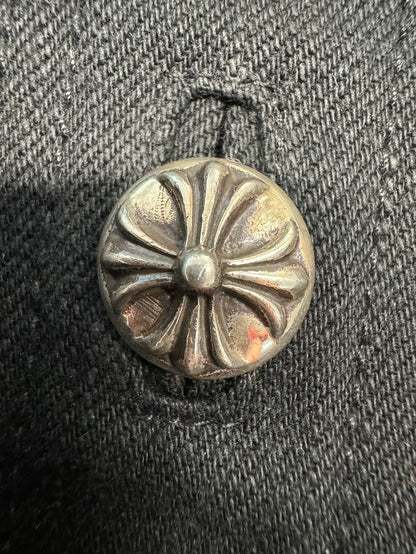 Chrome Hearts Black Flame Denim Jacket-yf