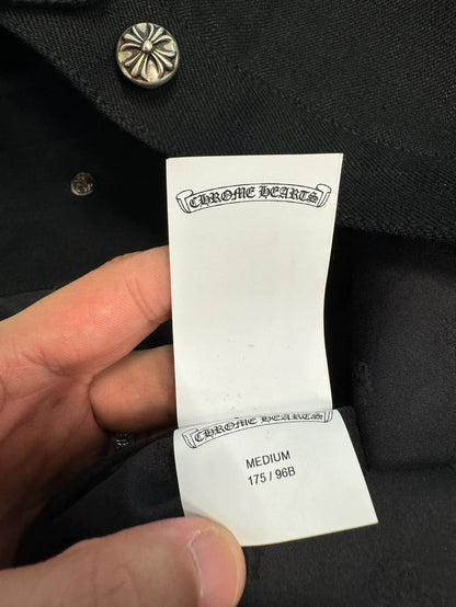 Chrome Hearts Black Flame Denim Jacket-yf