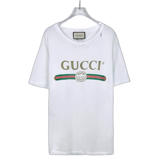 Gucci Logo Print White T-Shirt
