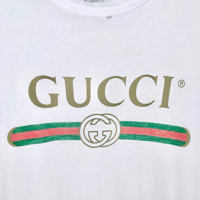 Gucci Logo Print White T-Shirt