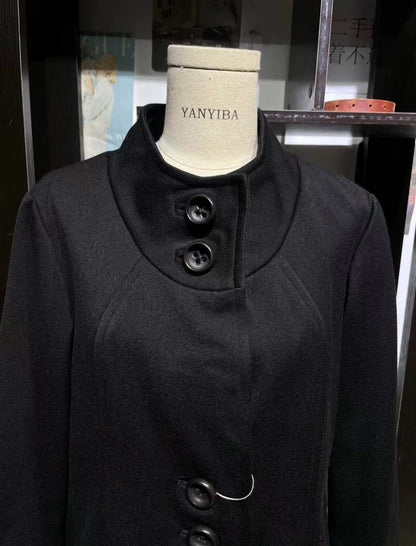 Vintage Prada Black Wool Classic Coat