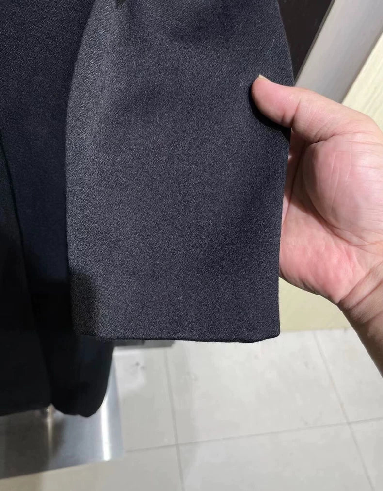 Vintage Prada Black Wool Classic Coat