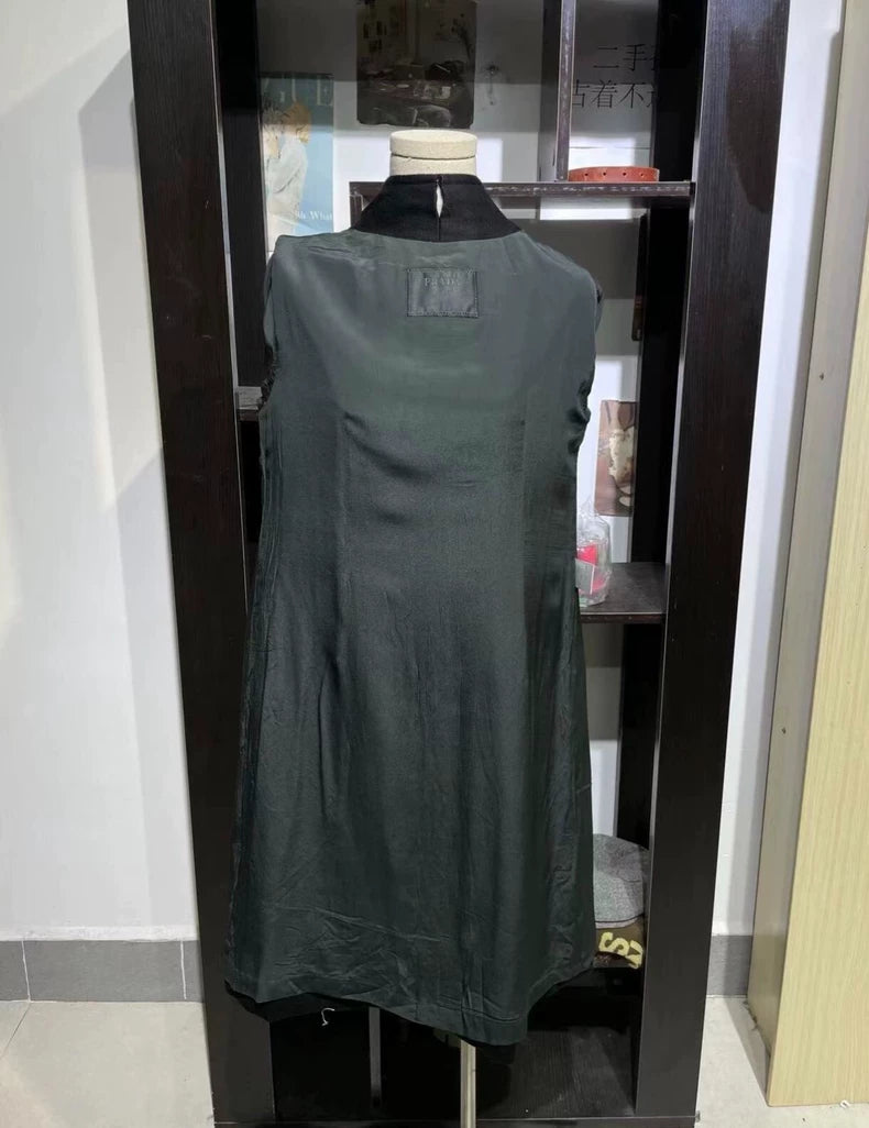 Vintage Prada Black Wool Classic Coat