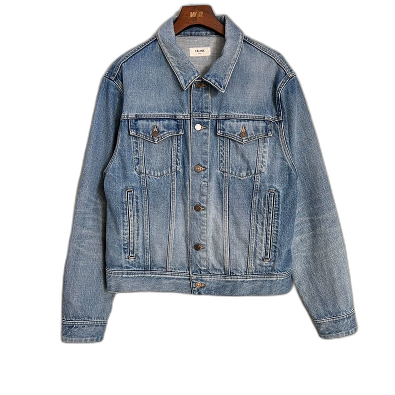 Celine Denim Jacket with Logo Patch