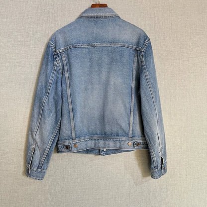 Celine Denim Jacket with Logo Patch