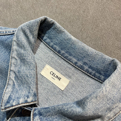 Celine Denim Jacket with Logo Patch