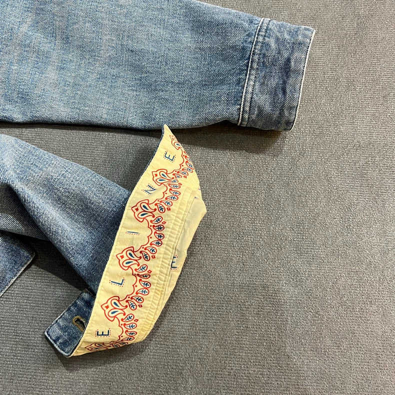 Celine Denim Jacket with Logo Patch