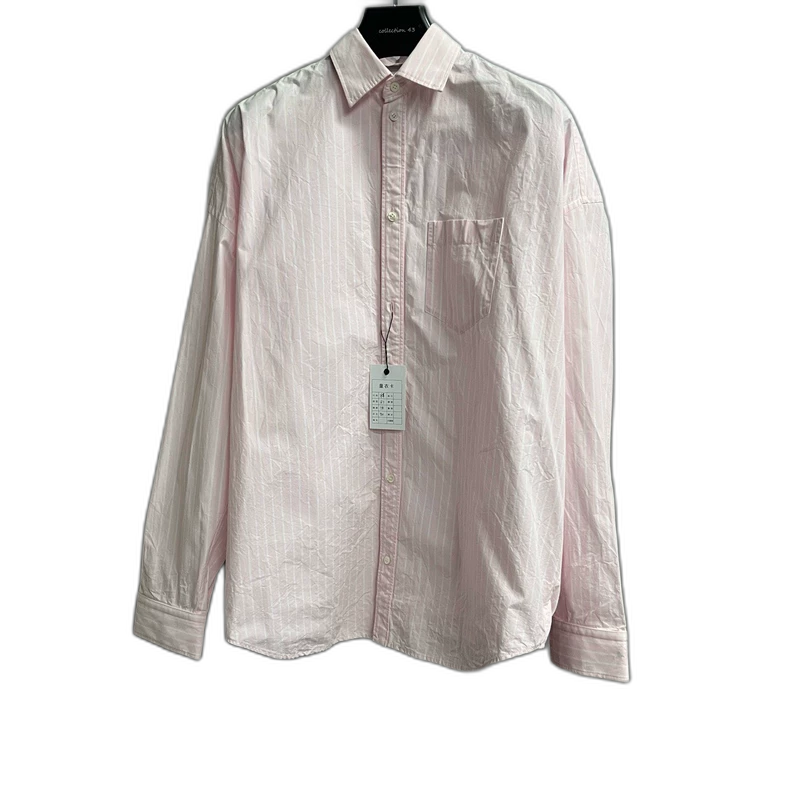 Pink Long Sleeve Shirt with Logo Print