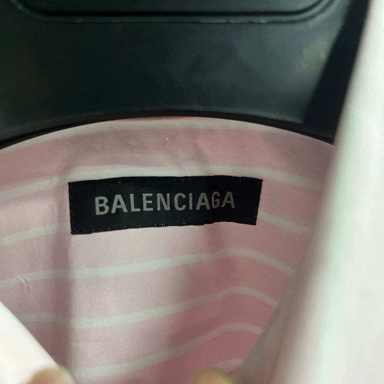 Pink Long Sleeve Shirt with Logo Print