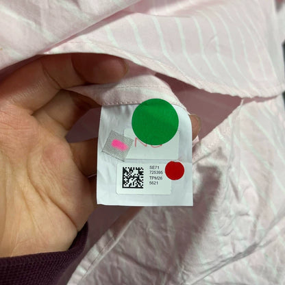 Pink Long Sleeve Shirt with Logo Print