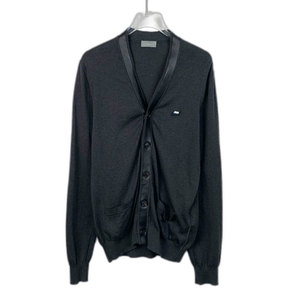 Dior Black Grey Logo Cardigan