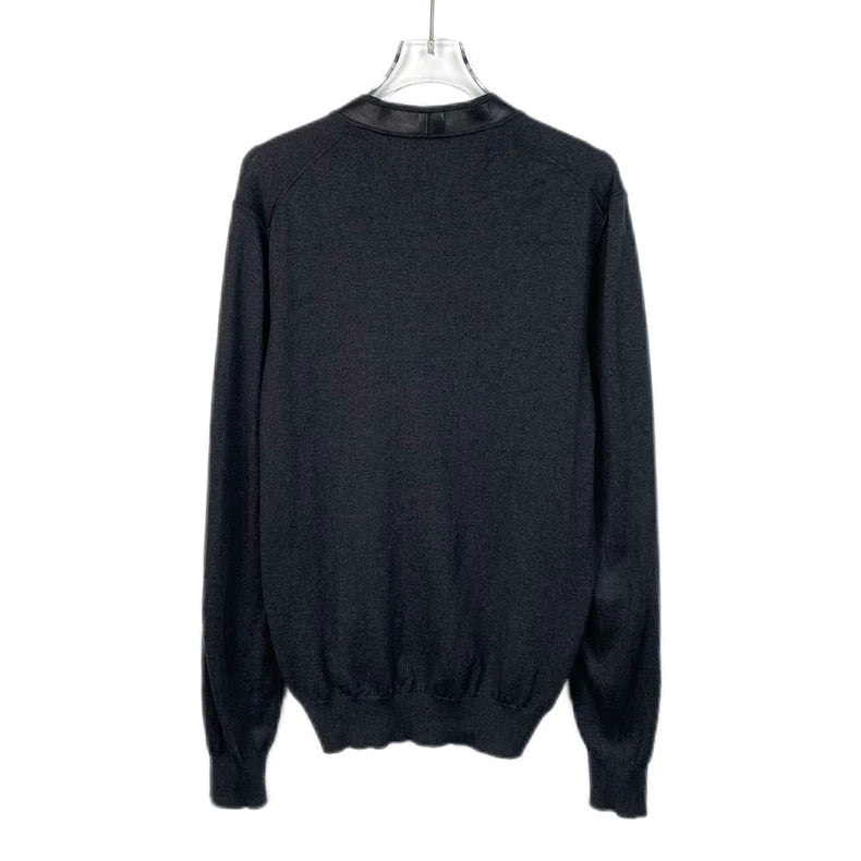Dior Black Grey Logo Cardigan