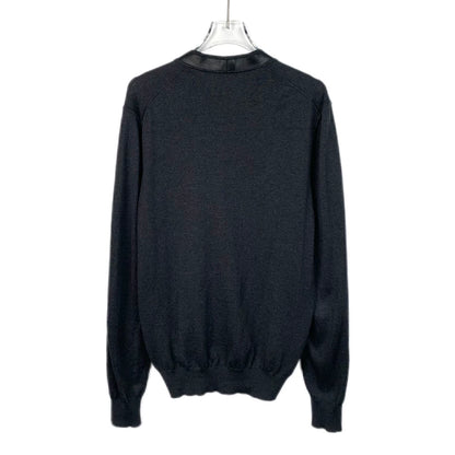 Dior Black Grey Logo Cardigan