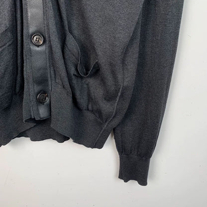 Dior Black Grey Logo Cardigan