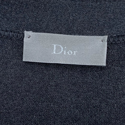 Dior Black Grey Logo Cardigan