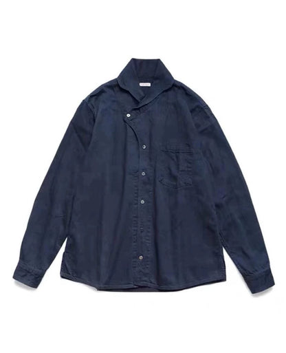 Kapital Blue Dyed Shirt with Unique Collar