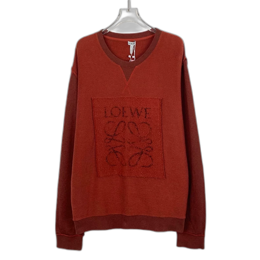 Loewe Red Logo Cotton Knit Sweater