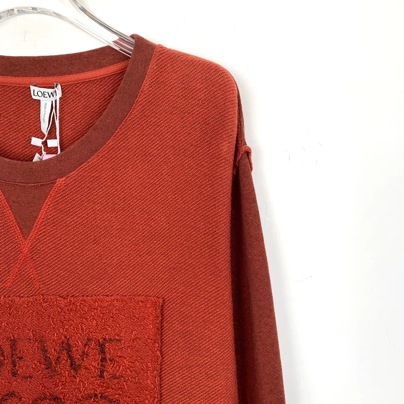 Loewe Red Logo Cotton Knit Sweater