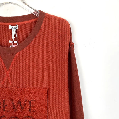 Loewe Red Logo Cotton Knit Sweater