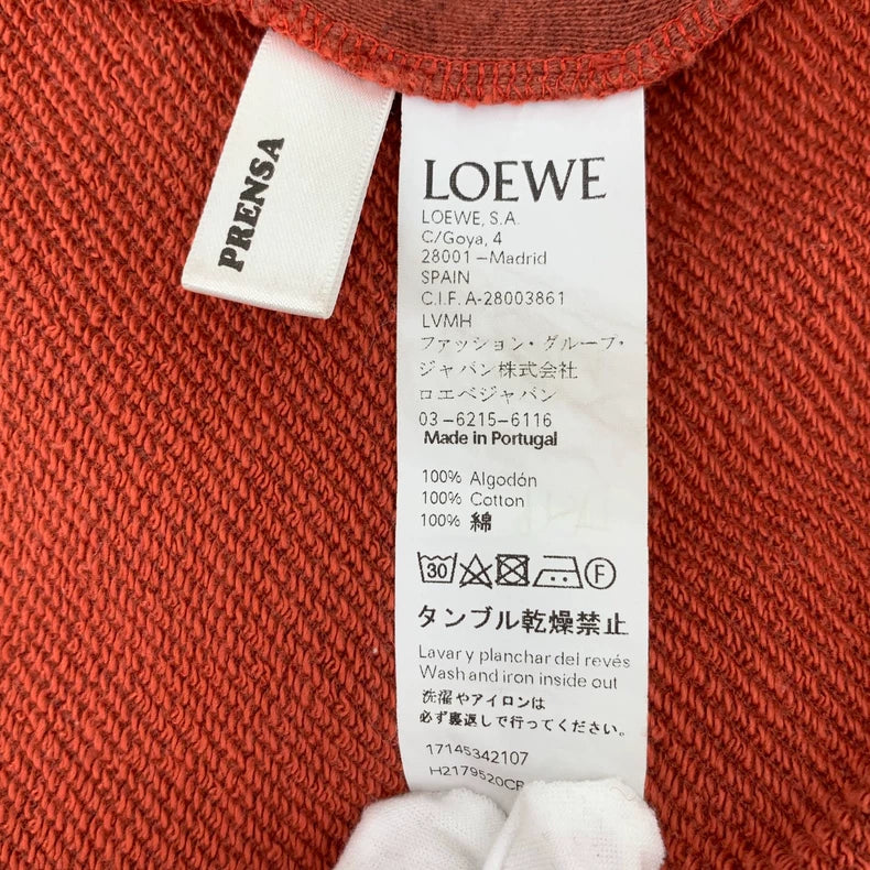Loewe Red Logo Cotton Knit Sweater