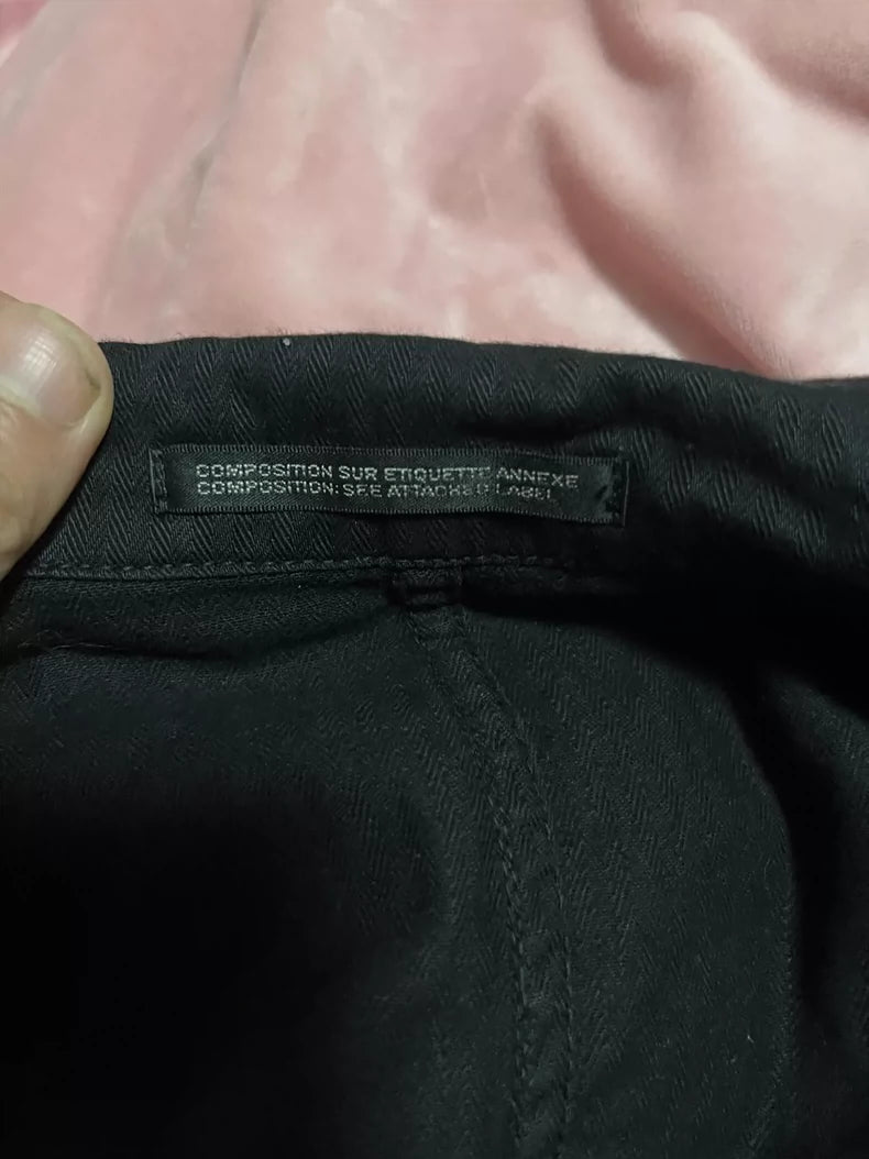 Yohji Yamamoto Black Cotton Printed Jacket