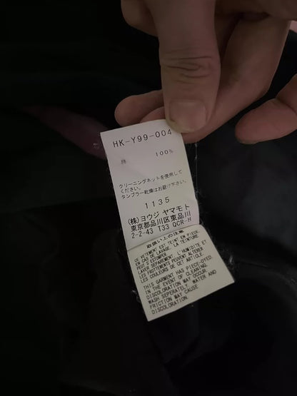 Yohji Yamamoto Black Cotton Printed Jacket