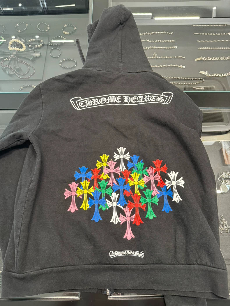Chrome Hearts Black Zip Hoodie M-yf