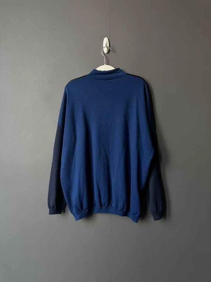 Loewe Black and Blue Wool Polo Shirt