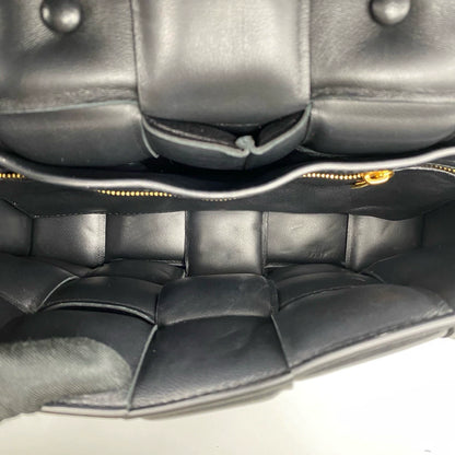 BV Chain Cassette Pillow Bag Black Gold