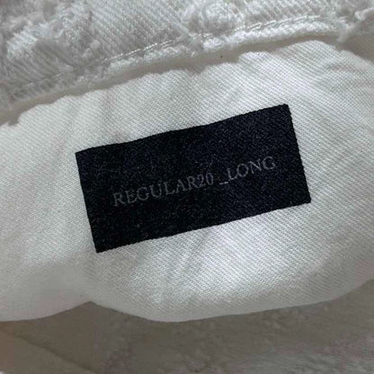 Dior Distressed White Denim Jeans-yf