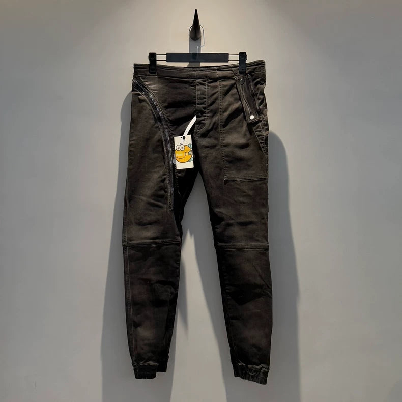 Rick Owens DRKSHDW Side Zip Waxed Pants