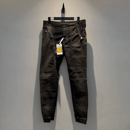 Rick Owens DRKSHDW Side Zip Waxed Pants