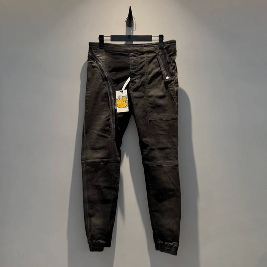 Rick Owens DRKSHDW Side Zip Waxed Pants
