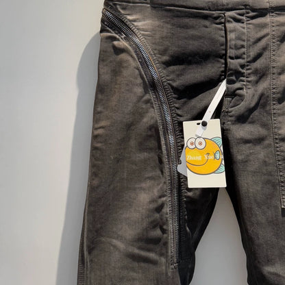 Rick Owens DRKSHDW Side Zip Waxed Pants