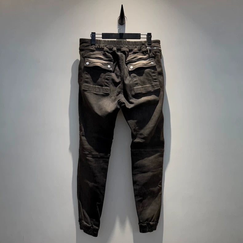 Rick Owens DRKSHDW Side Zip Waxed Pants