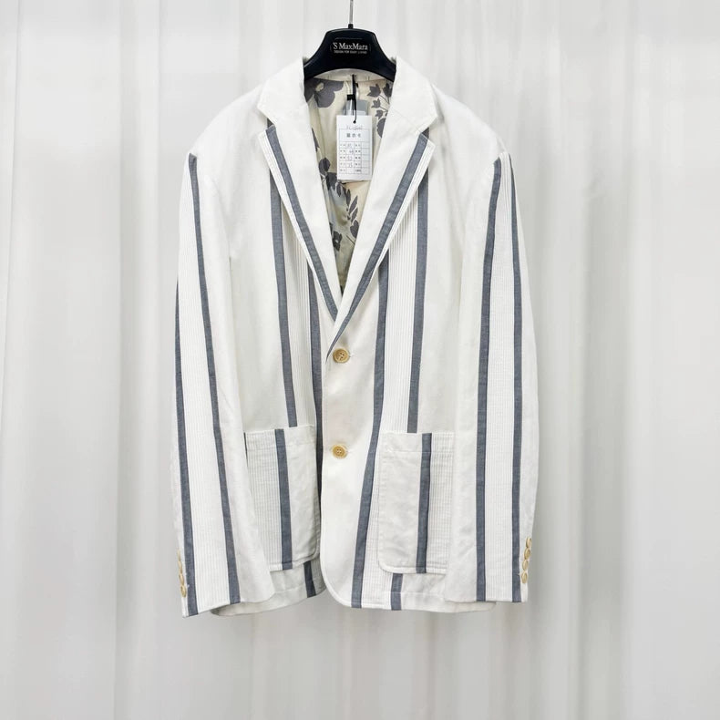 Kenzo Stripe Floral Blazer Jacket-yf