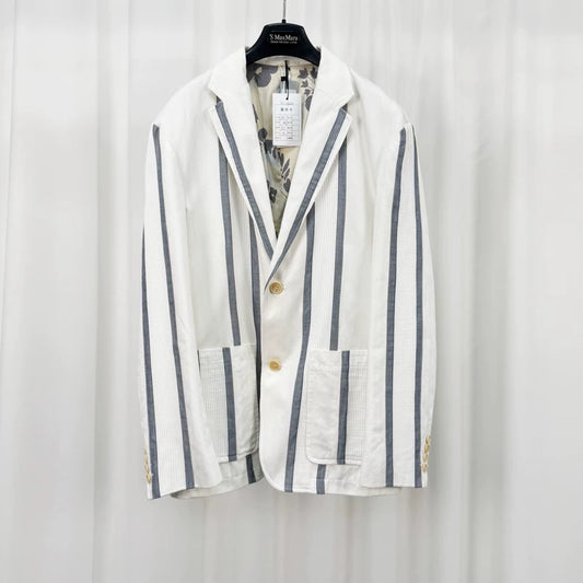 Kenzo Stripe Floral Blazer Jacket-yf